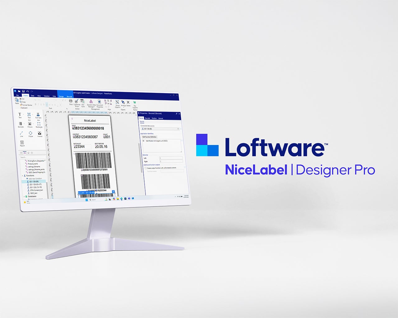 NiceLabel 10 Designer Pro labelsoftware voor professioneel labelontwerp en printbeheer, volledig compatibel met ATP-labelprinters